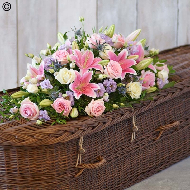 Rose and lily  Casket Spray
