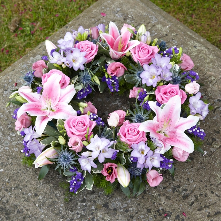 Classic Wreath in Pink & Lilac