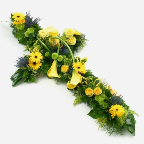 Country Style Open Cross in Yellow